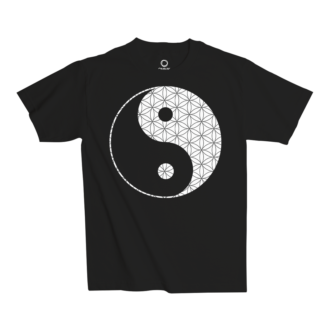 Ying Yang Flower Of Life White/Black